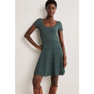 Boden Detail Knitted Dress 6R 10R Pointelle Bobble Knit Sweater Mini D0339